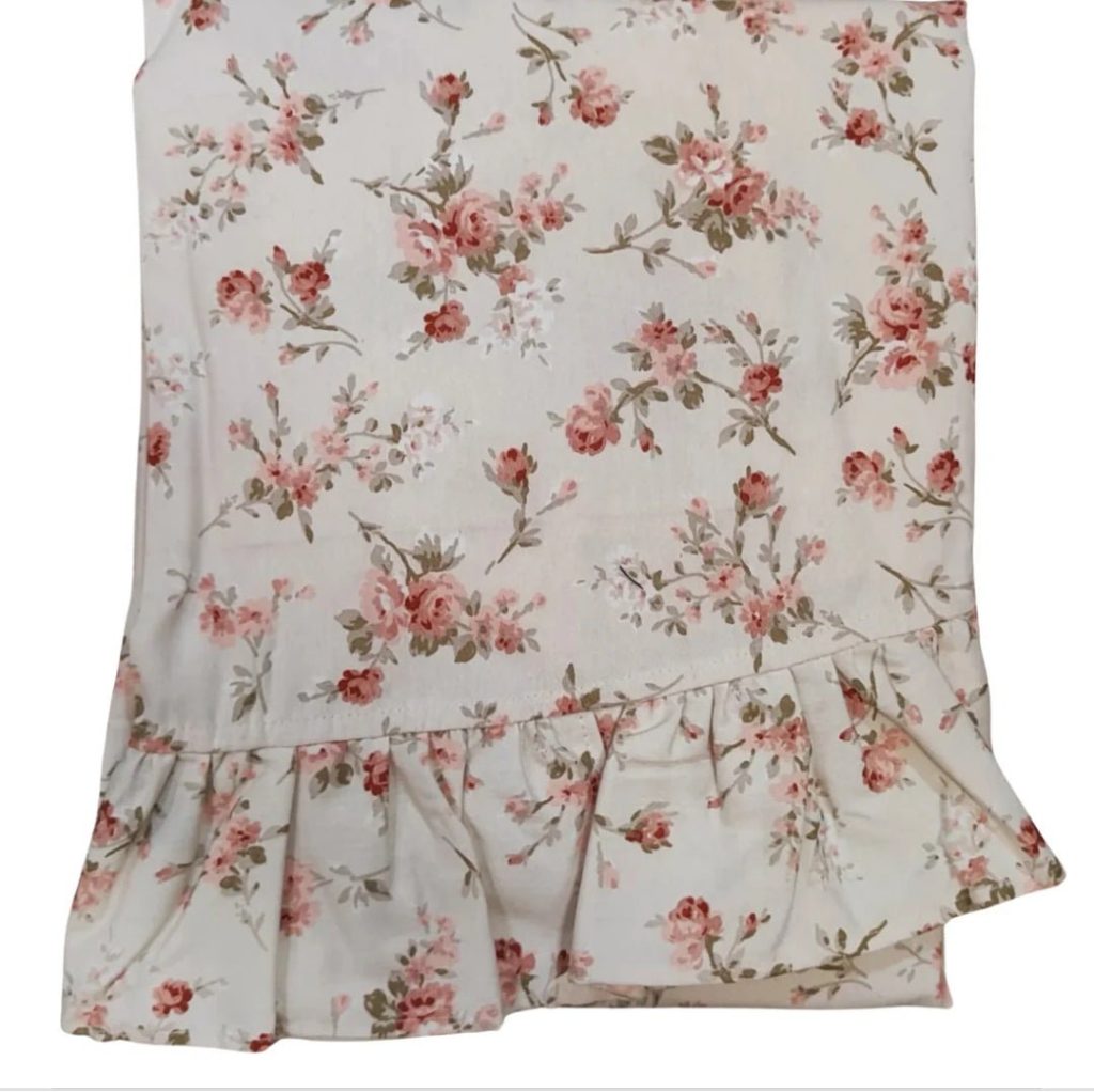 Tovaglia con balza Lovely Shabby serie Garden cm.160x200
