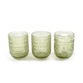 MERCURY SET 6 BICCHIERI VETRO RIGATO VERDE - 250 ML