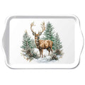 Vassoio melamina 13x21 cm Cervo invernale bianco