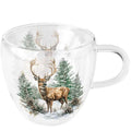 Tazza a doppia parete 0,2 L Cervo invernale bianco