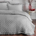 Copriletto Trapuntato Volant Quilt Lyon Perla matrimoniale