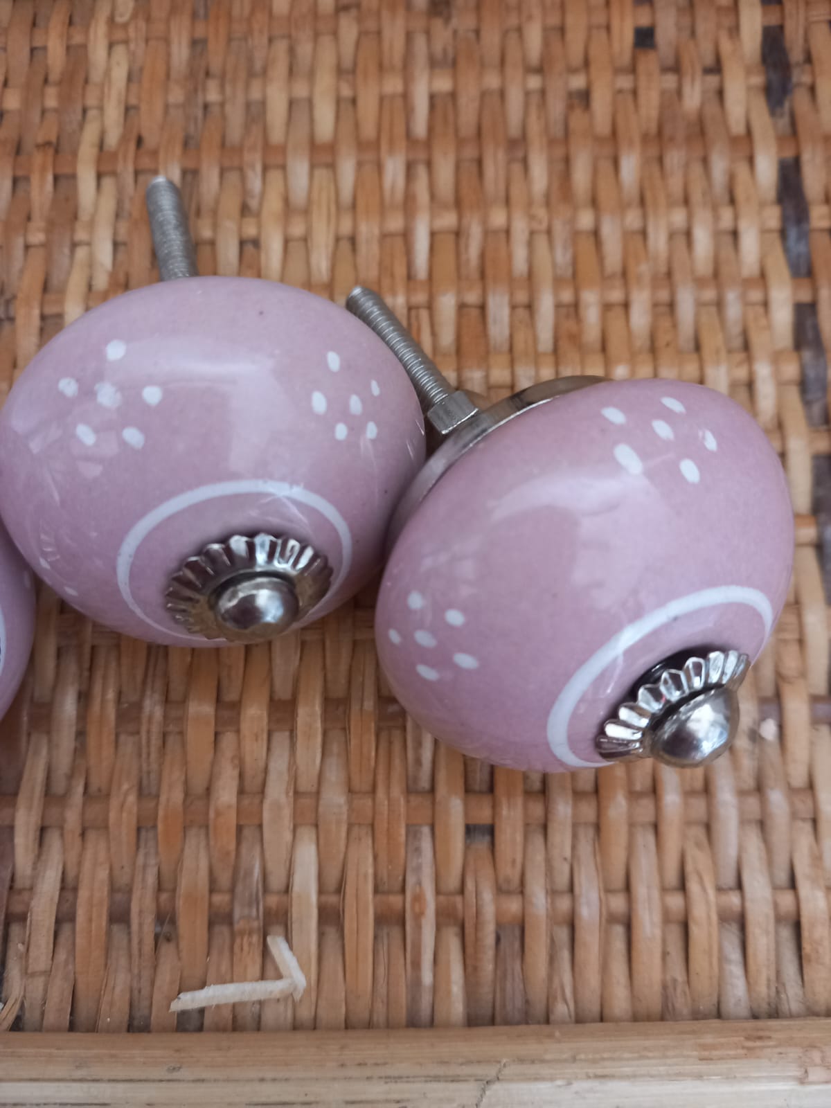 Pomello per mobili rosa a fiori 4 cm Isabelle Rose