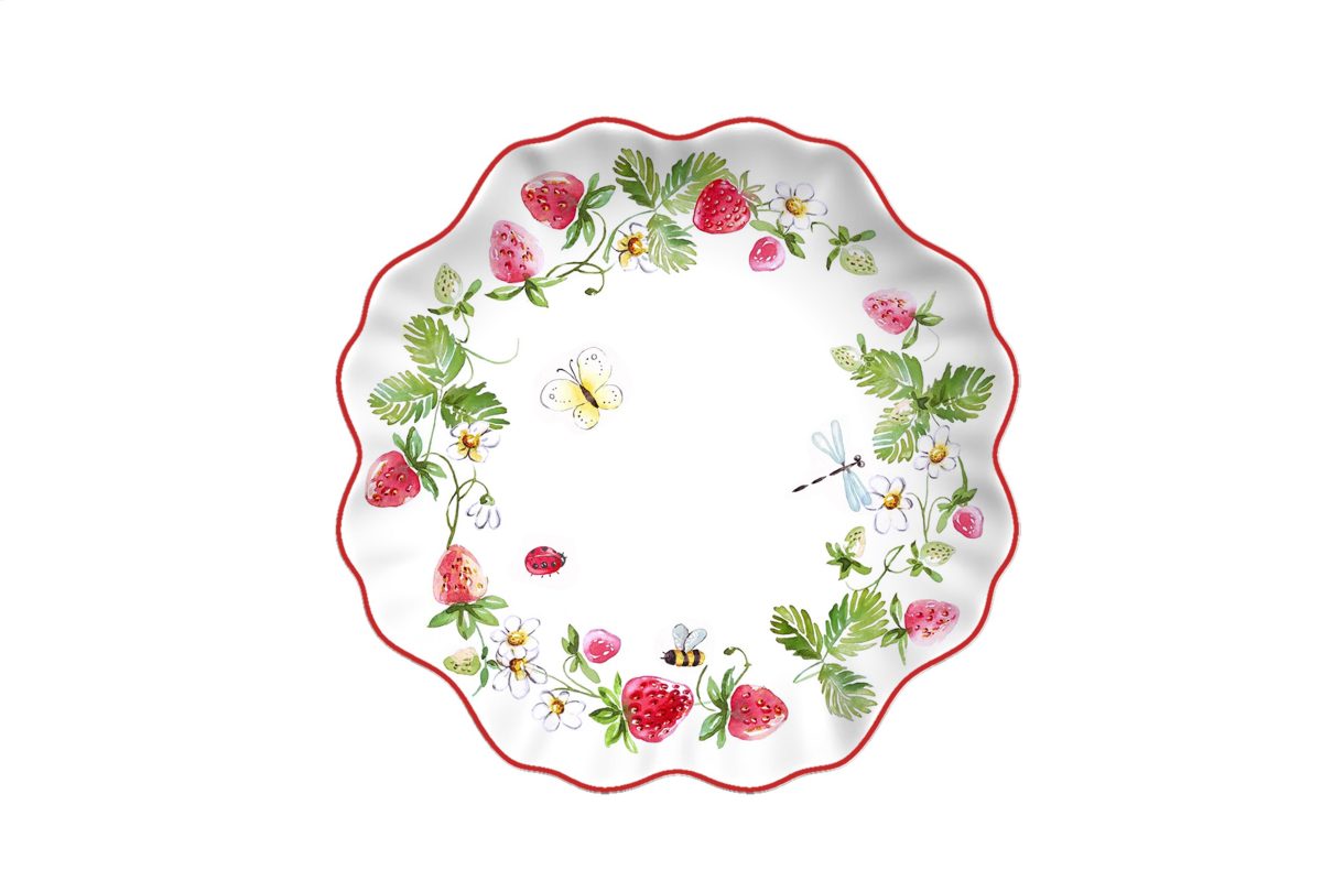Piatto da dessert estivo vintage, 16 cm, Isabelle Rose