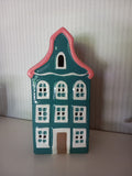 Casina 3 piani in ceramica ottanio con lucina