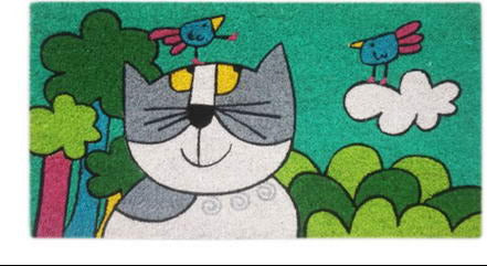 Gatto uccellino zerbino cocco 70×40
