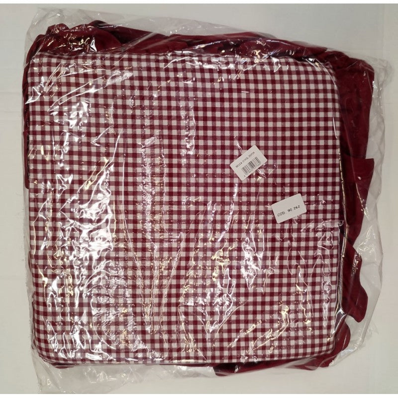 COPPIA CUSCINO SEDIA LACCI VOLANT 40X40CM ZEFIR PEZZOLI COLORE BORDEAUX