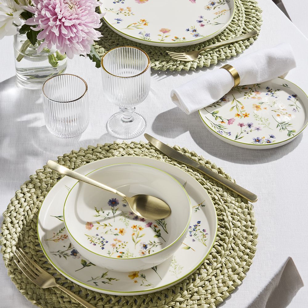 Servizio piatti 12 pezzi Juliette Porcellana Multicolor Linea Edge