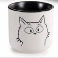 Bicchierino / tazzina caffè porcellana 80ml con gatto inciso