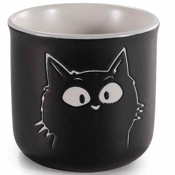 Bicchierino / tazzina caffè porcellana 80ml con gatto inciso