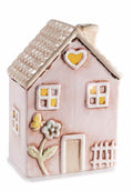 Casette colorate in ceramica con decori in rilievo e luci LED