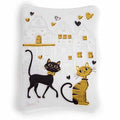 Magnete / calamita in ceramica con decori gatti in rilievo