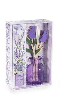 Profumatore per ambienti 70 ml con stick a fiore di lavanda