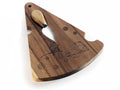 Tagliere in legno acacia a fetta di formaggio con coltello