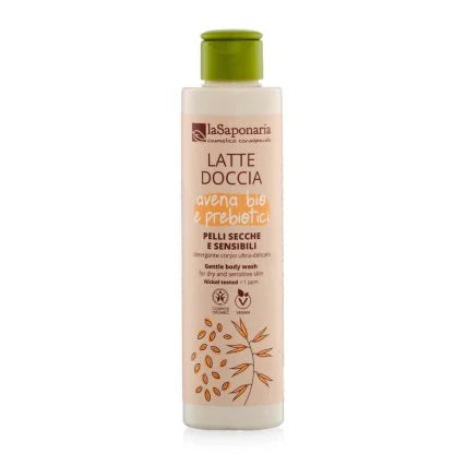 Latte doccia per pelli secche e sensibili - Avena Bio e Prebiotici (FORMATO: 200 ml)