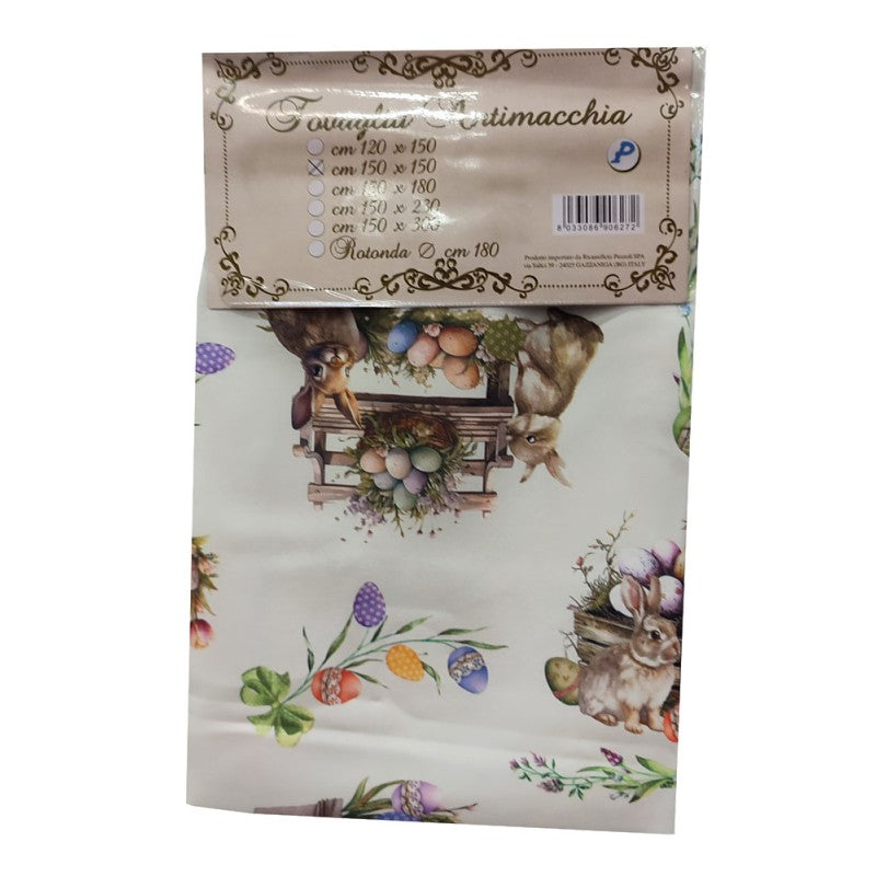 TOVAGLIA ANTIMACCHIA PASQUA CONIGLI OVETTI PEZZOLI 150x230cm