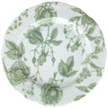 Piatto Dessert Cm 22 Green Roses Porcellana Verde Linea Vecchio Vienna